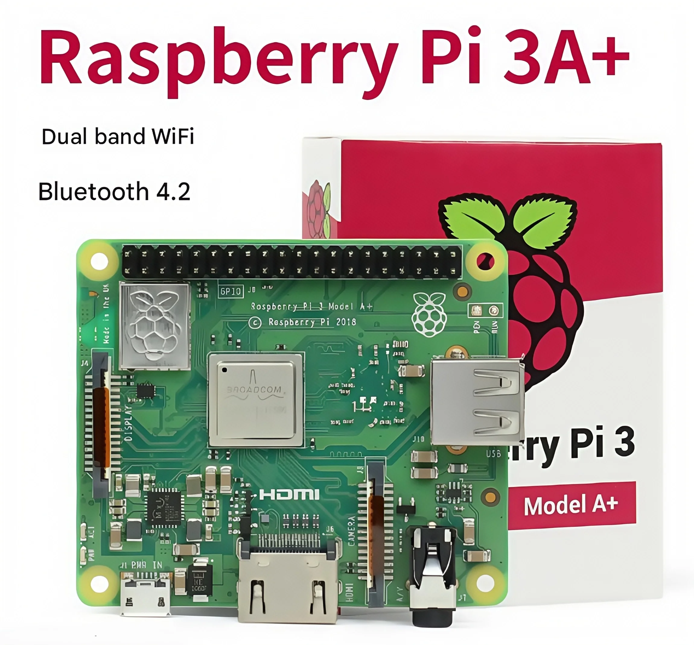 VoltSRaspberry Pi 3 Module A+ Quad-core CPU Dual-band WiFi Raspberry Pi 3A+ Development Board