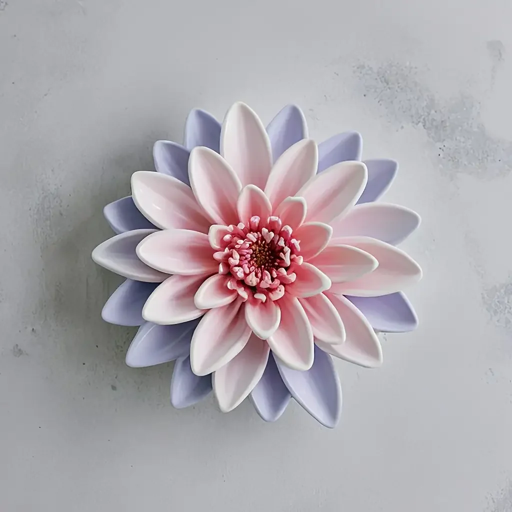 1 Lotus Mold - with Pink Petals, Lavender Layer - Non-Stick, Easy to Release - for Candle Making, Soap, Resin, Plaster, Jewelry Casting - Elegant Floral Craft Mold for Home Decor, Weddings, Birthday Gifts - Durable and Reusable Silicone, for Candle Making, Soap Making, Delicate Petal Details, DIY Enthusiasts, Resin Crafts, Wedding Decoration