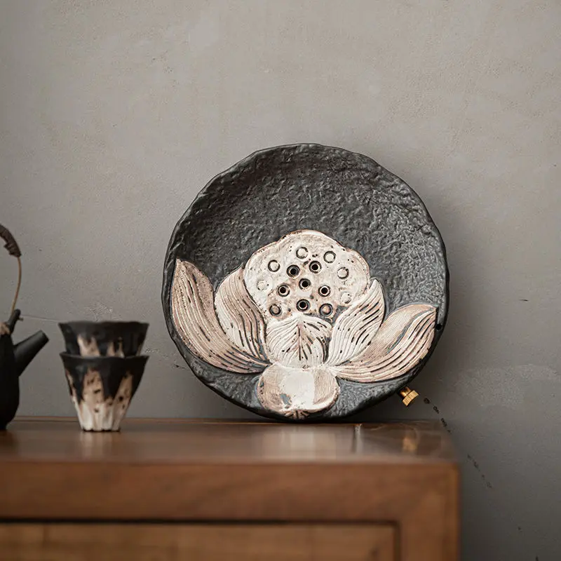 New wabi-sabi wind, high-end luxury kung fu tea set, home office handmade powder, teapot teacup gift box.