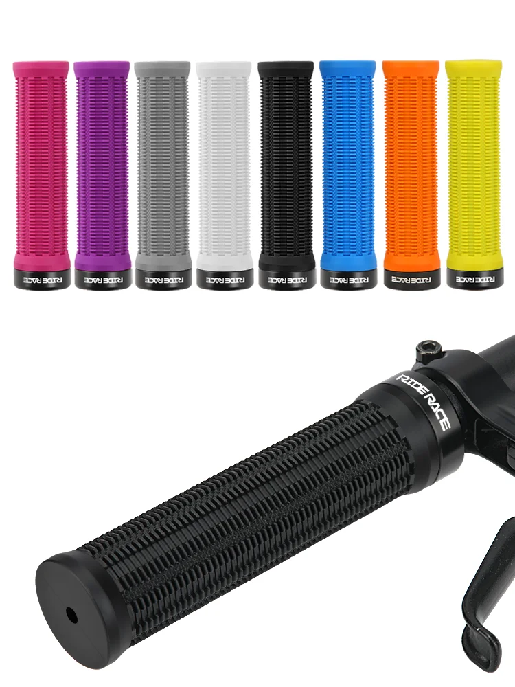 AliExpress riderace 1Pair MTB Grips TPR Rubber Ergonomic Comfortable Mountain Bike Handlebar Grips Anti-Skid Shock-Absorbing Bicycle Handlebar Cover