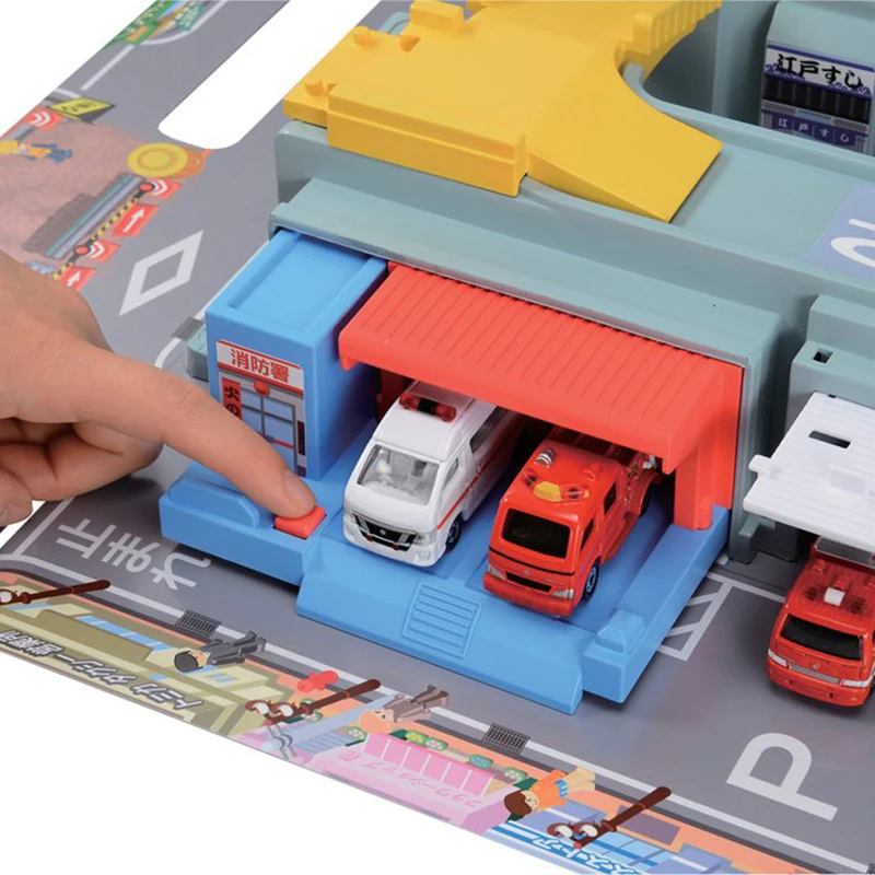 Takara Tomy Tomica Stereoscopic Parking Lot Gift Set Car Model Parking Lot Scenic Atlase Toys Children\'s Birthday Gifts