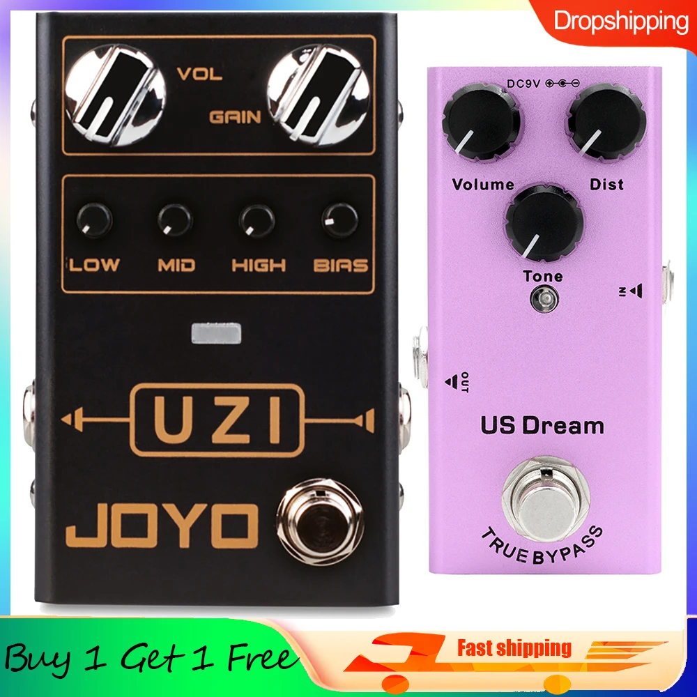 

JOYO R-03 UZI Effects Pedal Heavy Metal Distortion Switch Easily Between British Distortion and American Distortion Guitar Pedal