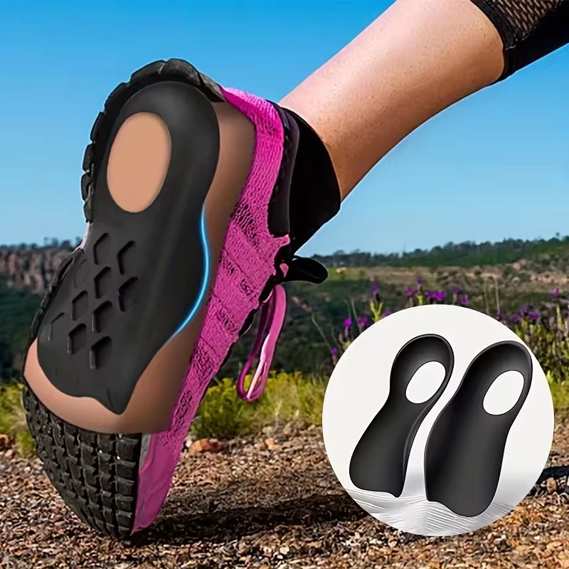 Arch correction insole XO leg pronation half pad TPR heel collapse support flat foot heel pad