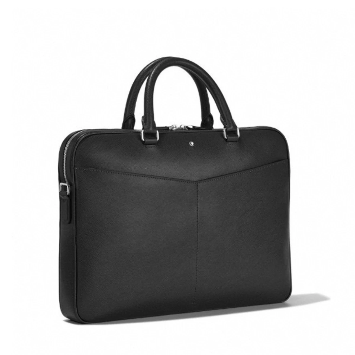 

Mens Top-Handle Bags Sartorial Collection Ultra Slim Document Case Black Cowhide Business Briefcase 15-inch Laptop Bag
