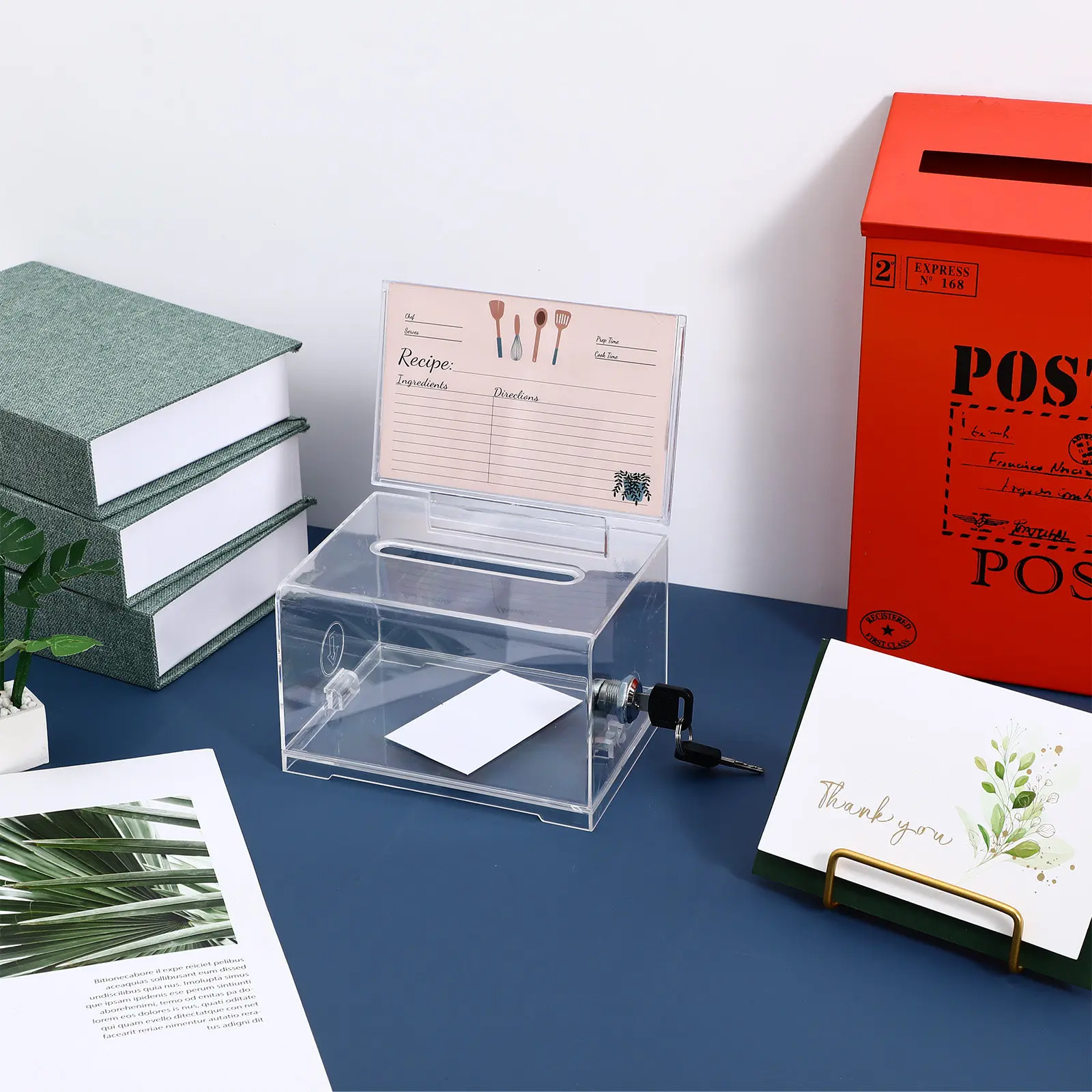 Sturdy Clear Acrylic Suggestion Box Lockable Secure Design for Offices Classrooms Cafes Weddings Donations Raffles and Business