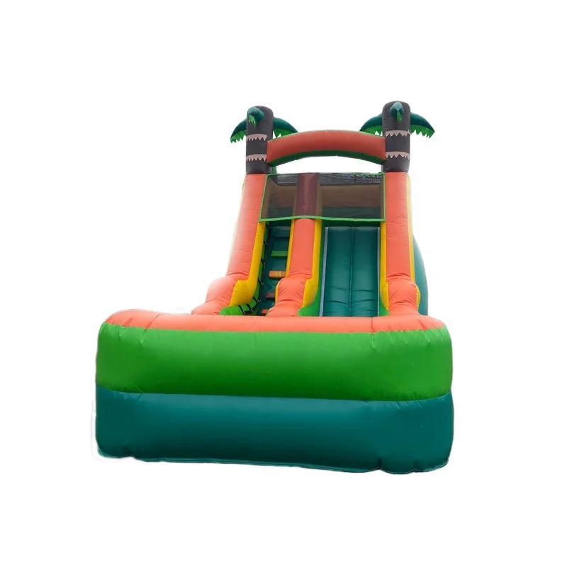 Grade PVC Plam Tree Inflatable Water Slide Backyard Jumper Bouncer Slide Water Slide for Sale