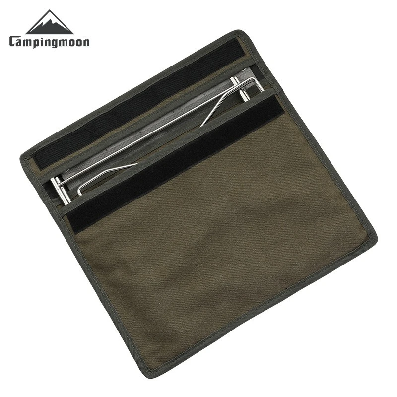 

CAMPINGMOON SOLO-202 Маленький складной портативный гриль-плита из нержавеющей стали для кемпинга, легкий и компактный