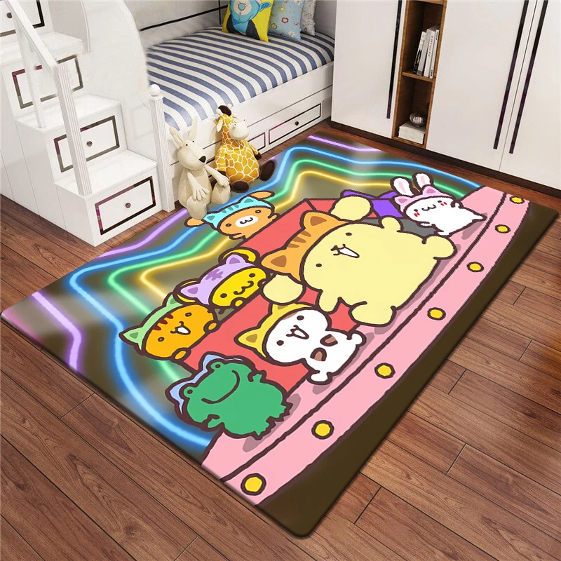 Miniso Sanrio PomPomPurin HD Printed Carpet.Bedroom,Home,Living Room,Office,Rug.Sofa,Table,doorway,camp,picnic,gift,non-slip Mat