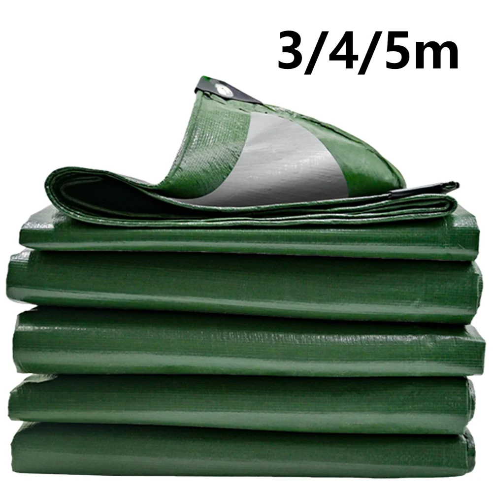 3/4/5m Tarpaulin Waterproof Outdoor Canopy Rainproof Cloth Truck Tarp Cover Sunshade Hiking Camping Shed Cloth Sunshelter Awning