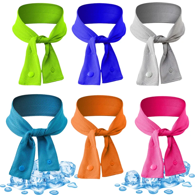 Écharpe rafraîchissante pour le cou, soulagement de la chaleur estivale, écharpe évaporative à refroidissement rapide, serviette glacée multicolore pour les activités sportives et en plein air