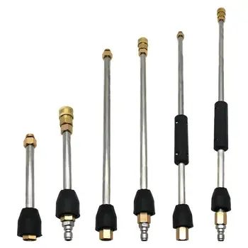 Bacchetta di estensione 15/35/50cm per pistola di lavaggio ad alta pressione con filettatura M14 o accessorio per autolavaggio con asta di prolunga a connessione rapida 1/4