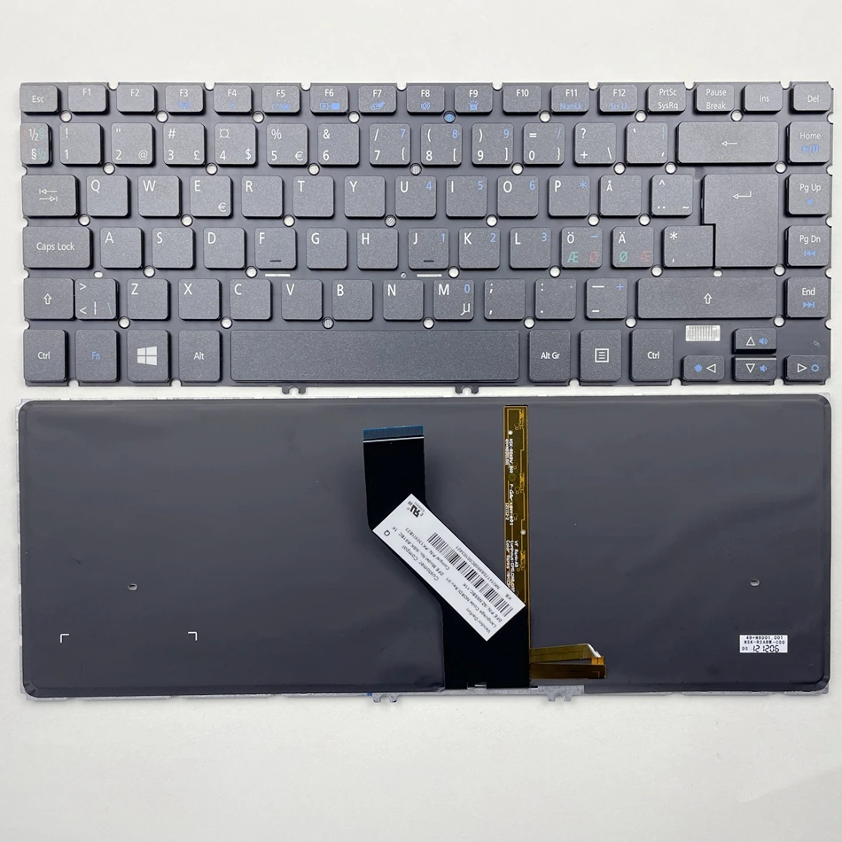 

Nordic Backlit&No Backlit keyboard for ACER Aspire V5-472G V5-432 V5-433 V5-473G 452G V5-472 V5-472G V5-472P V5-472PG ND Layout