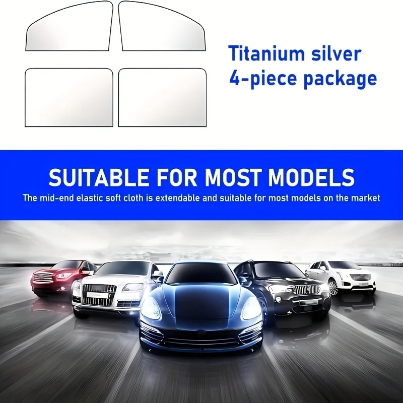 4 Pcs Magnetic Car Window Sun Shade Set, Foldable Side Window Sunshade, Easy to Install Privacy Block, Sun Blocker Sunshade, for view 2