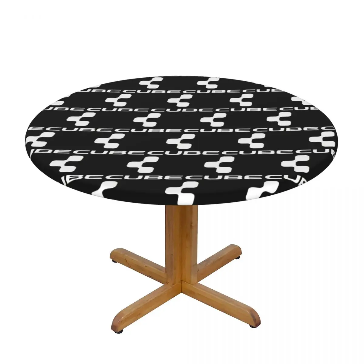 Cube Cycling Mtb Mountain Bike Waterproof Round Tablecloth Oilproof Table Cloth for Kitchen Events Dining Table Cover