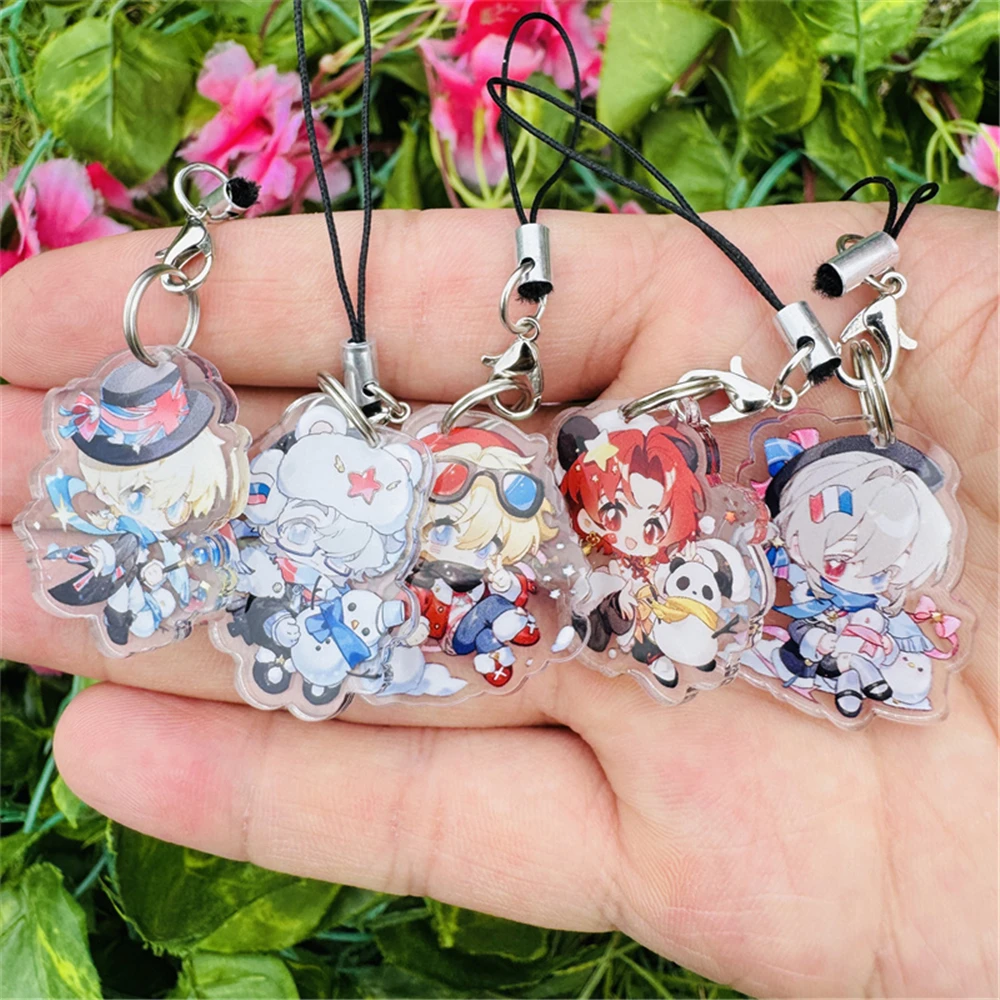 애니메이션 국가 사람들 미국 영국 프랑스 중국 러시아 코스프레 의상 휴대폰 펜던트 액세서리 소품