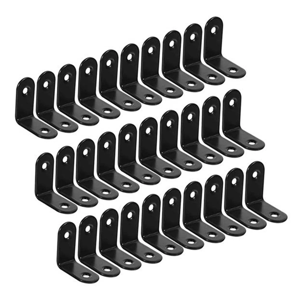 40 Pcs 90 Degree Plus Fixed Angle Code Right Angle Hook Shelf Support Bracket for Outdoor Table Chair Reinforcement