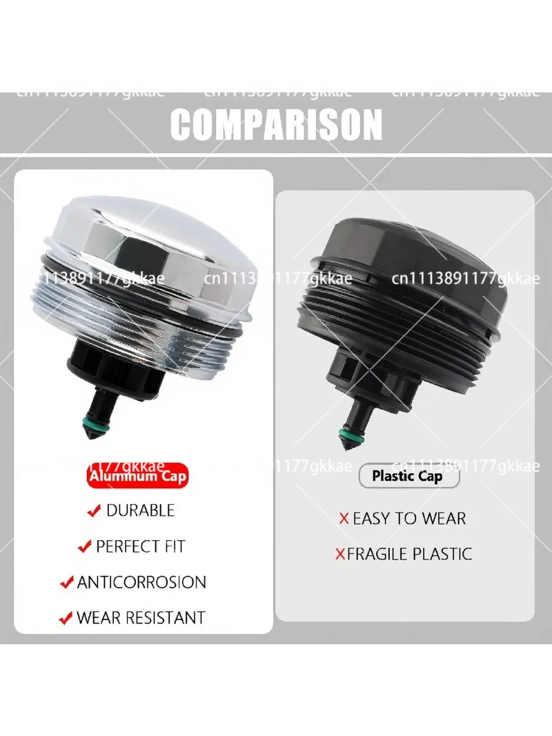 Upgrade Aluminum Oil Filter Housing Cover Cap for  X6 X5 328i 528i X3 535XI 740LI N5 Engine