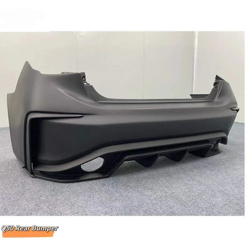 

Carbon Fiber Rear Bumper with Carbon Blade Fit for Q50 2014+ LB Style Exterior Upgrade Auto Parts