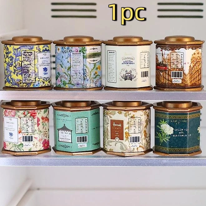 시뮬레이션 아이템 장식 미니어처 장난감 1개 인형 집 가구 액세서리 1:12 인형 집 커피 캔 차 캔 모델