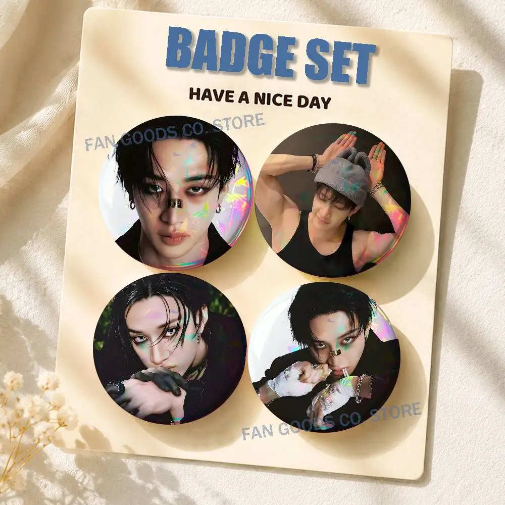 B-Bang Singer C-Chan 2-piece set Pins Backpack Clothes Jewelry Accessories Cartoon Round Brooch Button Badge Fan Collection Gift