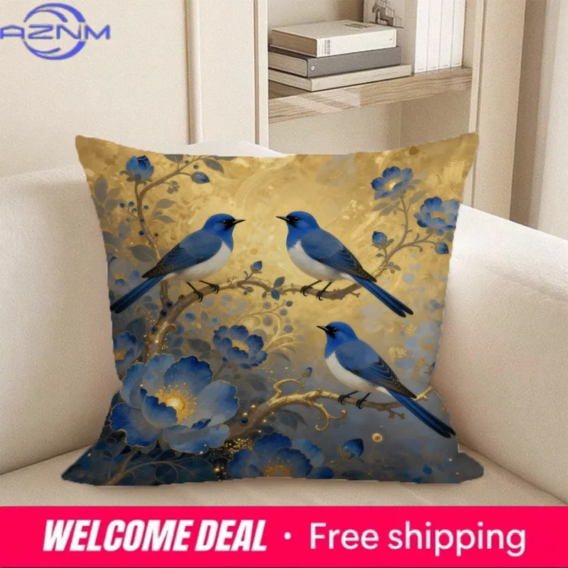 1pc Exquisite 2D Flat-Printed Pillowcases with Various Adorable Animal Designs Sofa cushion cover home bedroom room decoration