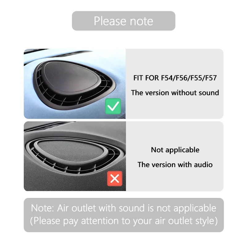 Central Air Outlet Leather Dedicated Cover Sticker For Mini  cooper one F54 Clubman F55 Hardtop F56 Hatchback