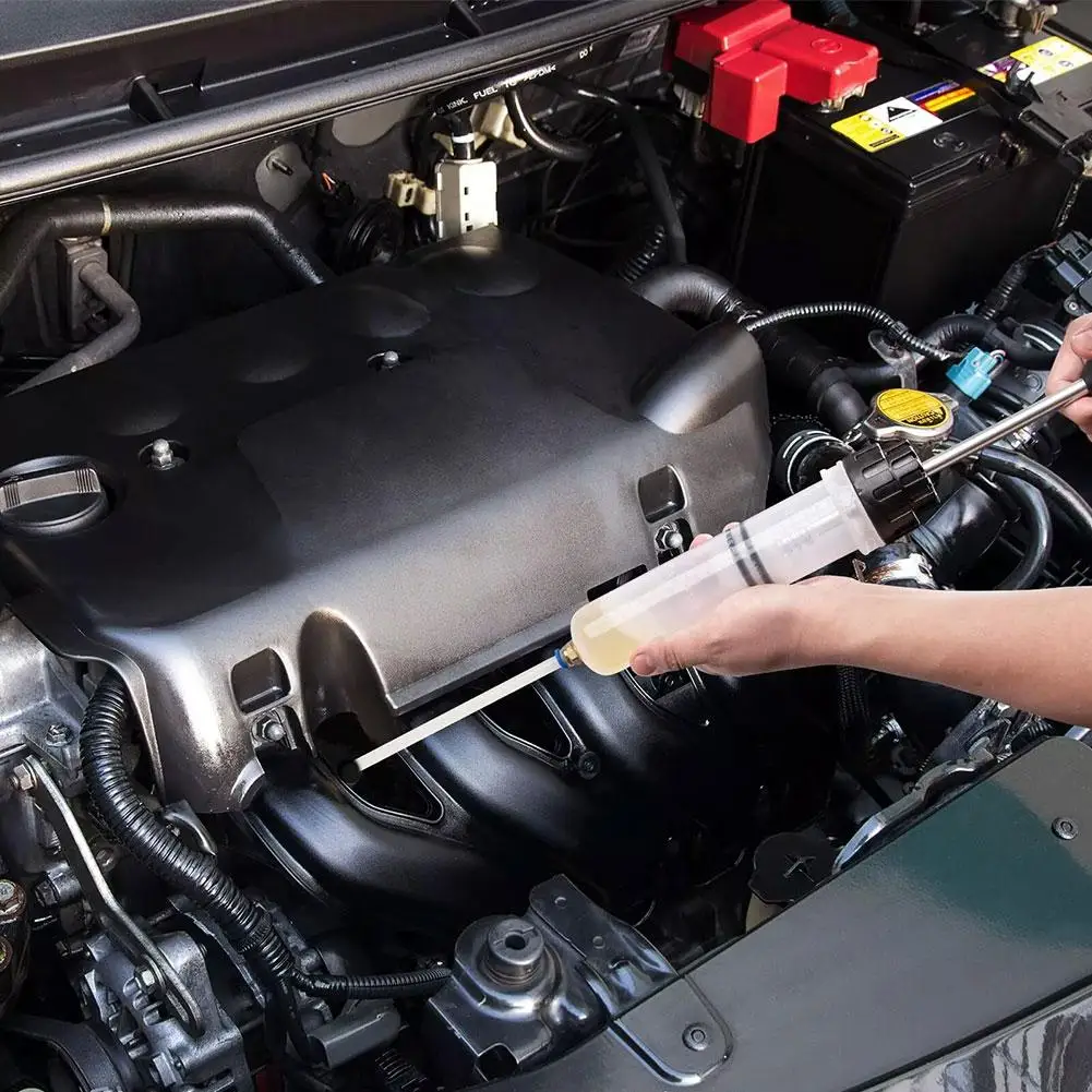 200/500cc سيارة النفط السائل النازع السيارات تغيير النفط حقنة مع خرطوم السائل إخلاء الوقود والمضخة دليل شفط حشو الزيت C K8K1 #4