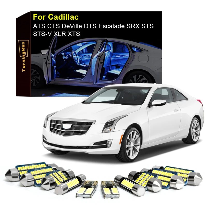 

Canbus Interior Lighting LED Bulbs Kit For Cadillac ATS CTS DeVille DTS Escalade SRX STS STS-V XLR XTS Trunk Lights Indoor Lamps