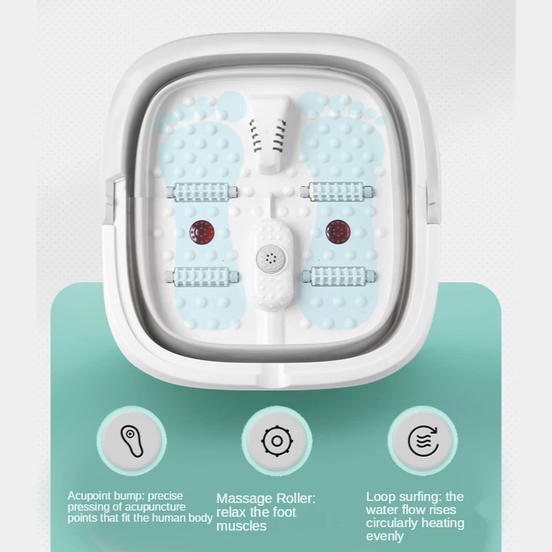 Customizable Folding foot bath household convenient electric heating thermostatic massage  bath barrel  bath soak