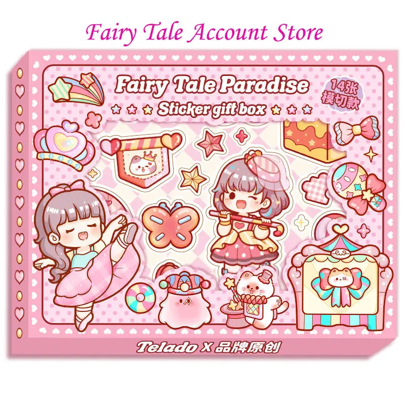 Telado Kat Klein Theater Sticker Gift Box Account Sticker Stansen Meisje En Kinderen Handheld Account Materiaal Decoratie