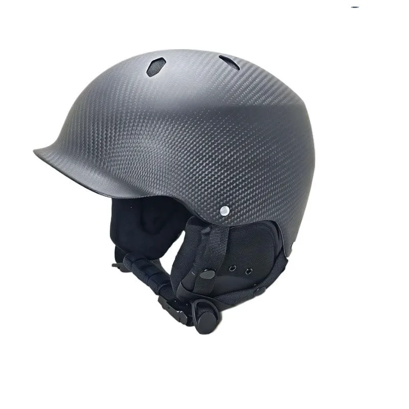 New carbon fiber helmet adult outdoor thickened retro ski helmet casco da sci