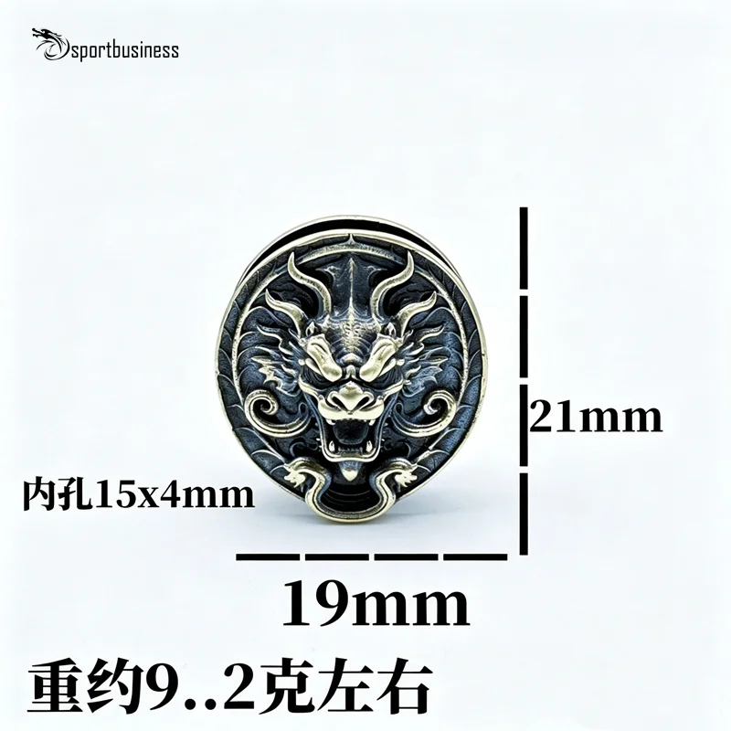 Dragon Head Brass Knife Beads DIY EDC Paracord Woven Lanyard Pendants Outdoor Umbrella Rope Bracelets Hangings Jewelry Accessory
