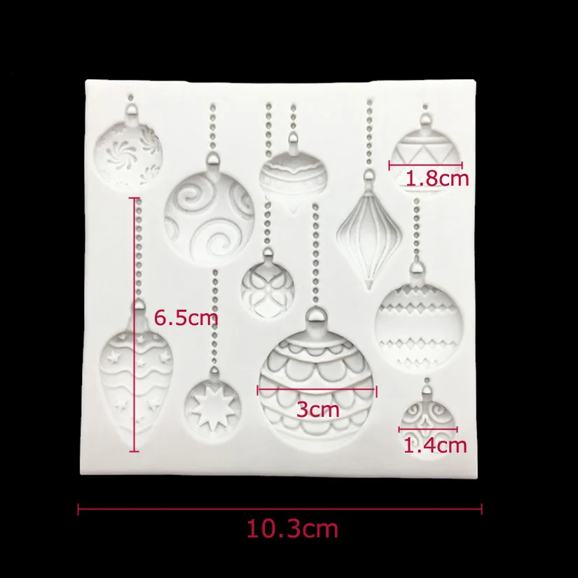 Ornaments Christmas Silicone Mold Sugarcraft Chocolate Cupcake Baking Mold Fondant Cake Decorating Tools