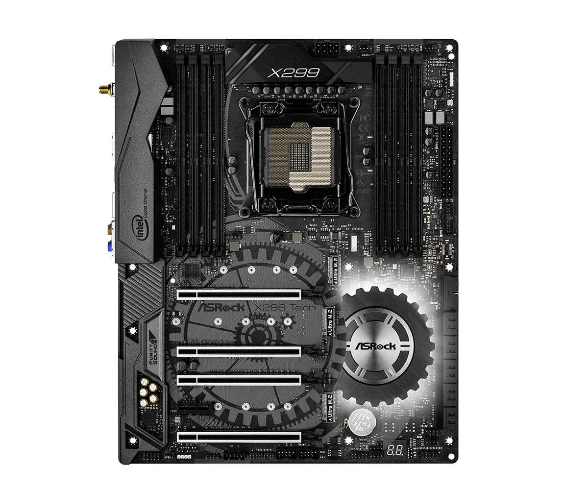 Imagem -02 - Placa-mãe Asrock-x299 Taichi Suporte I9-9920x 7940x 7820x I9-9900x I7-9800x Cpu Lga 2066 Intel X299 M.2 Ddr4 256gb Atx