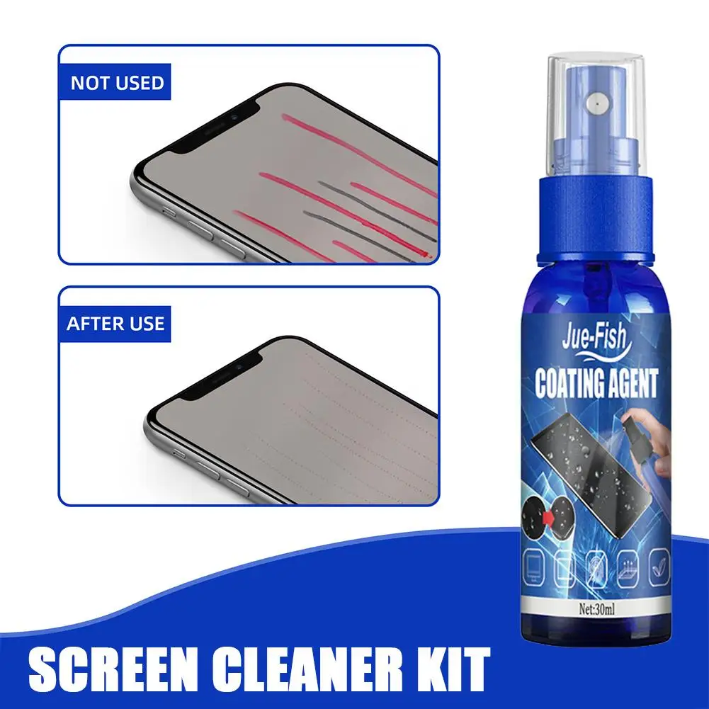 Screen Cleaning Agent Ipad Monitor Cleaner Anti Fingerprint Nano Coating Polish Protect Film Prevent Scratch Phone Glass Spray