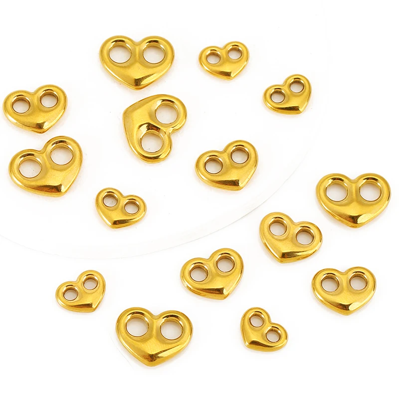 

5pcs Stainless Steel Gold Plated Pig Nose Buckle Charms Connection for DIY Bracelets Necklace Jewelry Making Accessories