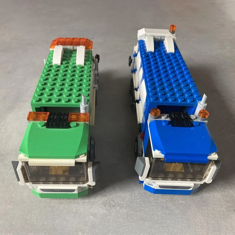 279pcs MOC Garbage Truck MOD The City Cargo Model Building Blocks Construction Creative Brick Kids DIY Idea Christmas Gift Toy