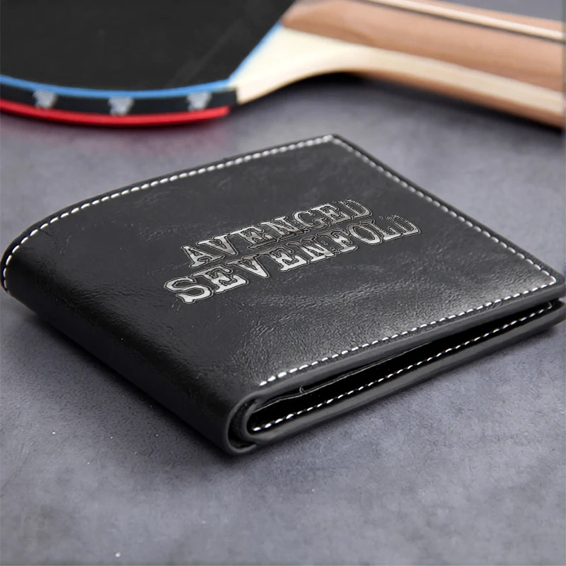 AVENGED SEVENFOLD Premium PU Leather Wallet Minimalist Design Lightweight Durable Men's Compact Billfold