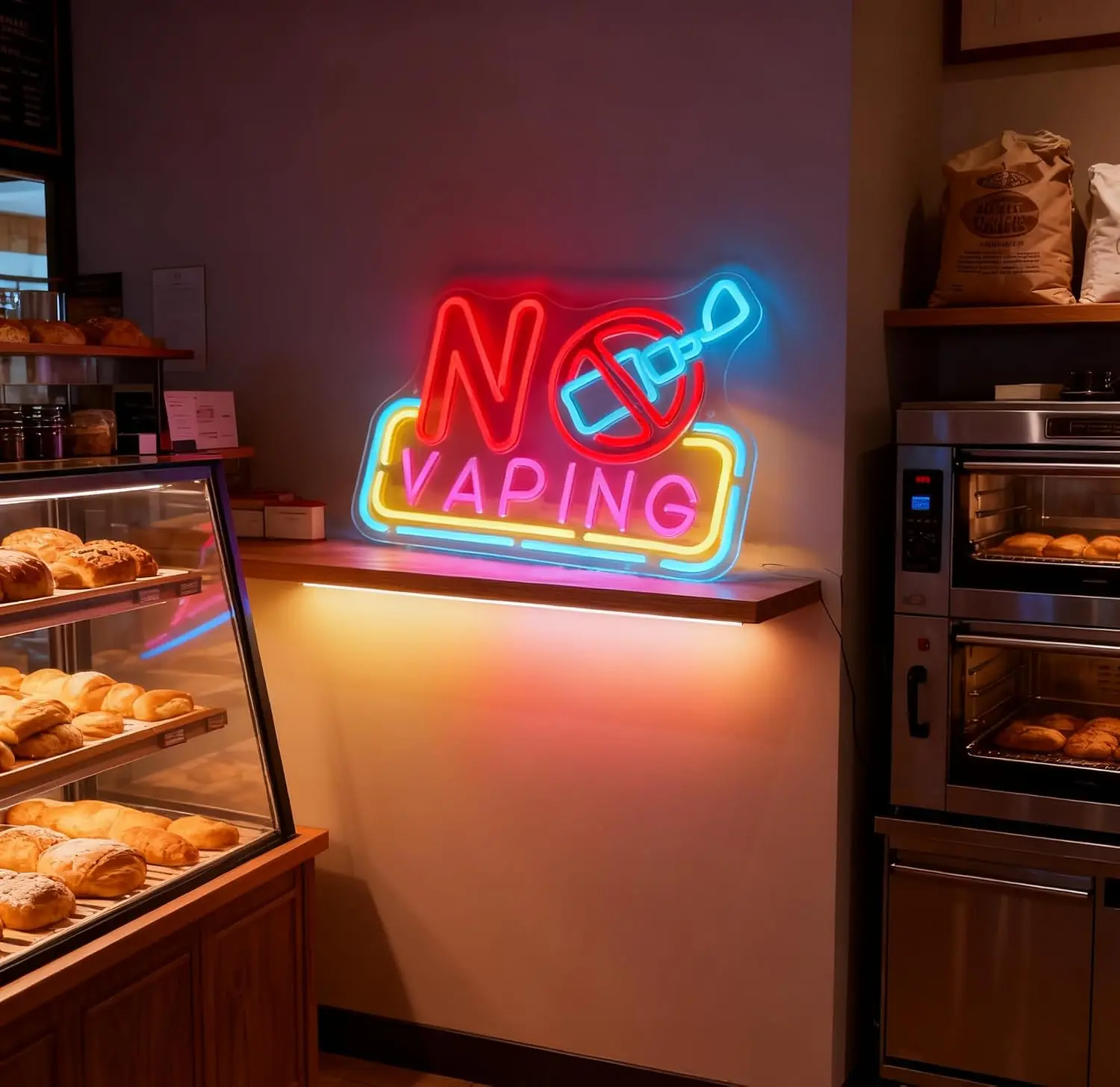 No Vaping LED Neon Sign USB Powered Neon Light For Garage Man Cave Bedroom Bar ublic Area Office Shop Wall  Art Decor Gift view 6