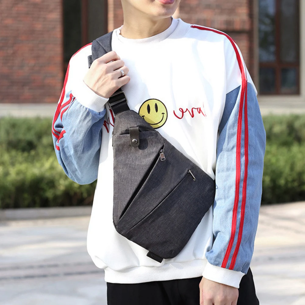 

Мужская модная нагрудная сумка, многофункциональная поясная сумка, регулируемый ремень, простая сумка на ремне, противоугонная сумка, эргономичная поясная сумка