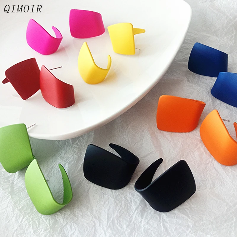 Multi Enamel Colors Bohemia Metal Earrings For Women Colorful Fashion Post Stud Girl Jewelry Gift Cute New Designer Styles C1150