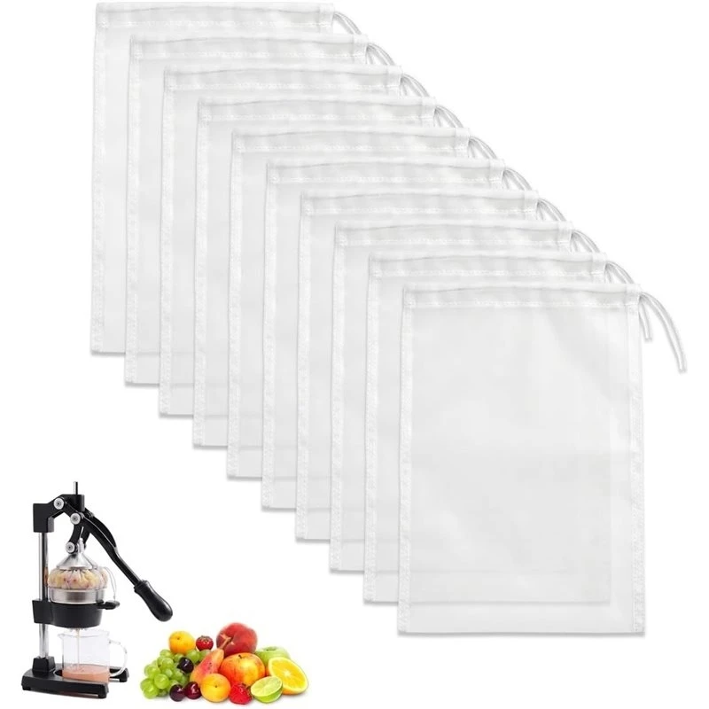 A56T-Reusable Juicer Bags 10-Pack For Cast Iron Juicer-Strong, Durable Simple Cleaning Perfect For Home Use