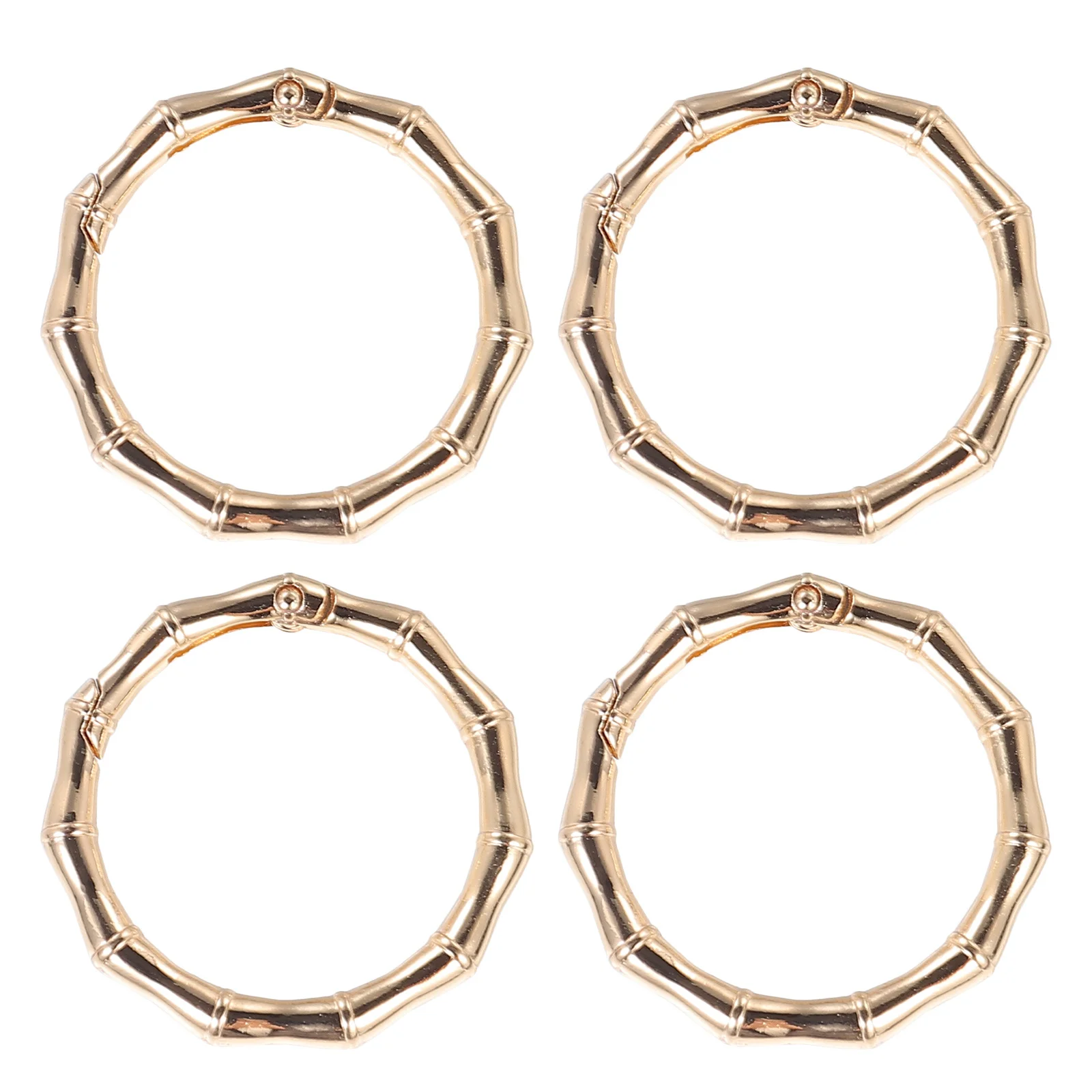

4pcs Spring Rings Openable Keyring For Bag Belt Strap Luggage Conveyor Diy Metal Connection Lightweight Split