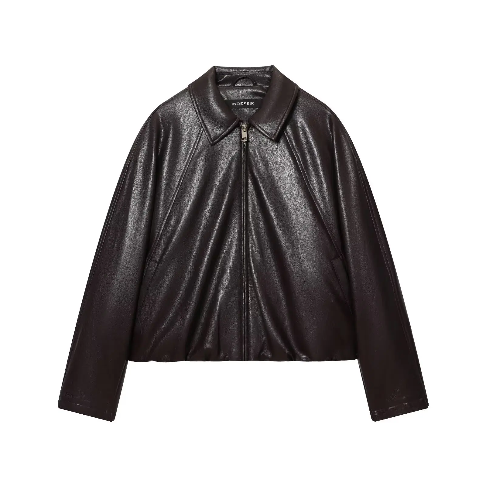 

Осенне-зимняя новая женская куртка-пилот из искусственной кожи на молнии с длинными рукавами и карманами, свободная женская парка, пальто, повседневный топ