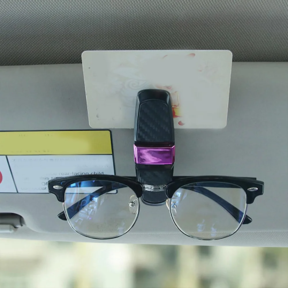 

Hot Car Sunglasses Holder 180 Degrees Sunglasses Eyeglasses Mount with Ticket Card Clip Rotatable Clip Car Sun Visor Accessories