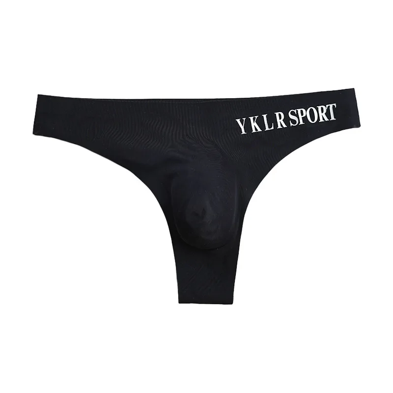 Ice Silk Men Sexy Underwear T-Back Panties Seamless Ultra-thin Low Waist G-string And Thong 3D Pouch Breathable Underpants Cueca
