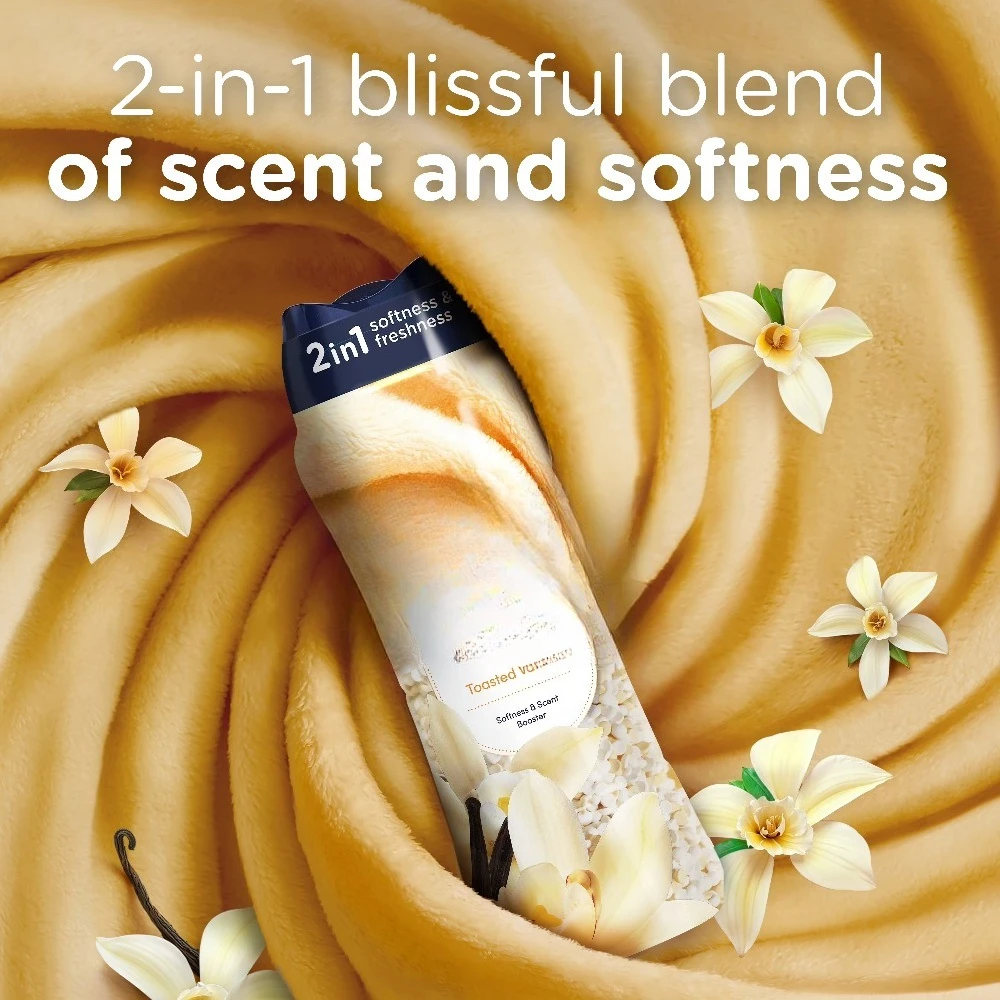 HOT-Toasted Vanilla Scent Booster Beads for Laundry Soft and Fresh Long Lasting Fragrance In Wash Scent Enhancer 5.9 oz Laundry Additive