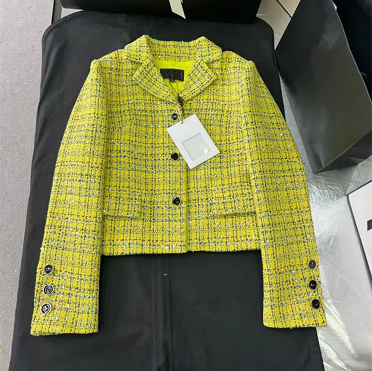 Customization European women's clothing - new summer styles for 2026 Long-sleeved suit collar single-button tweed coat skirt set