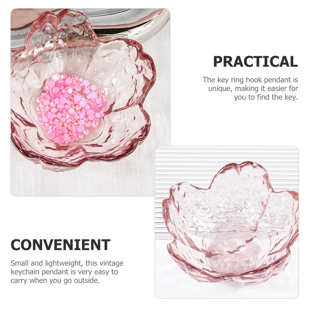 

Cherry Blossom Crystal Glass Nail Art Cup Japanese Style Pen Washing Holder for Acrylic Nails Manicure Tool Storage Dish