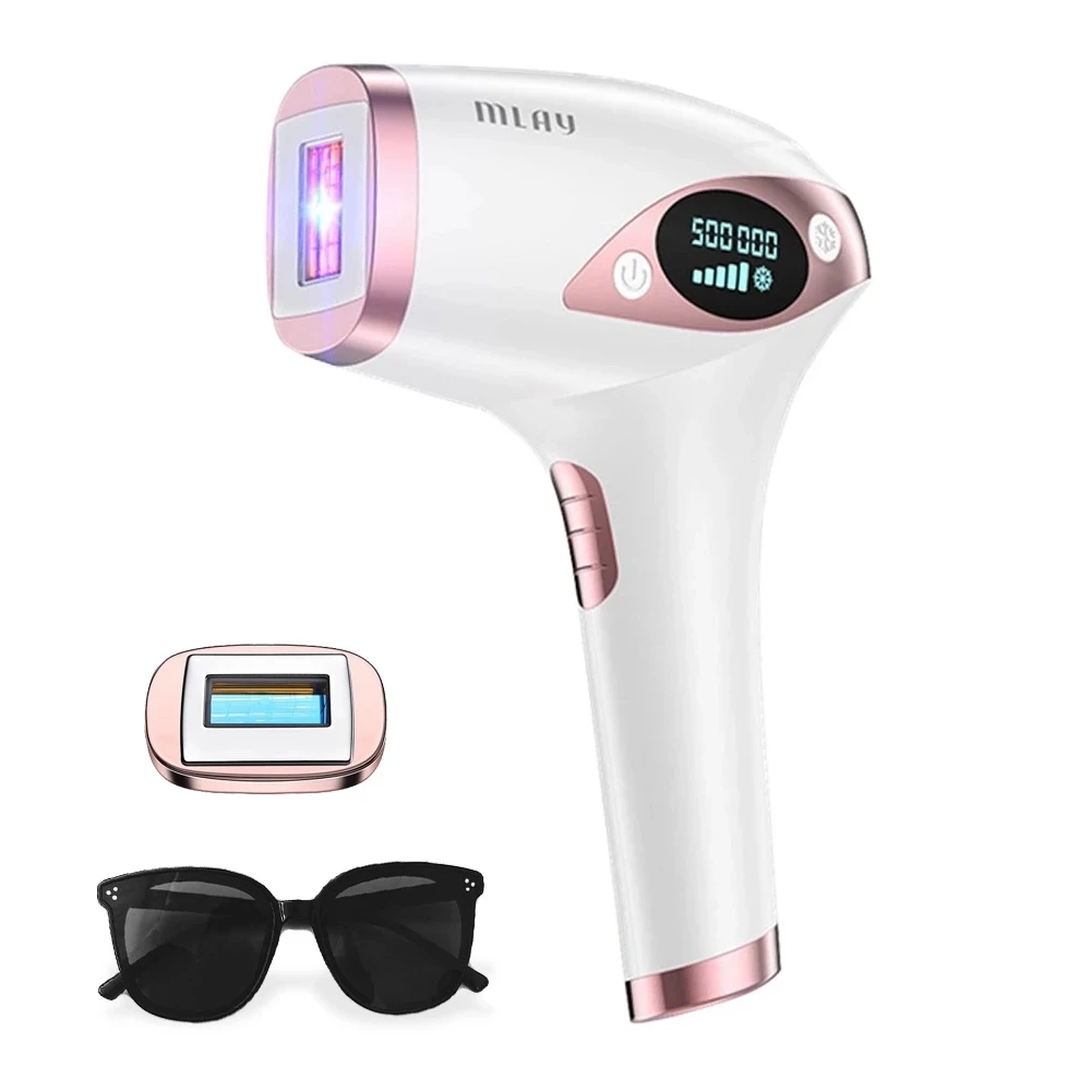 MLAY T4 إزالة الشعر IPL آلة لنزع الشعر بالليزر الاستخدام المنزلي الوجه الجسم بيكيني آلة إزالة الشعر للنساء الرجال 500000 ومضات
